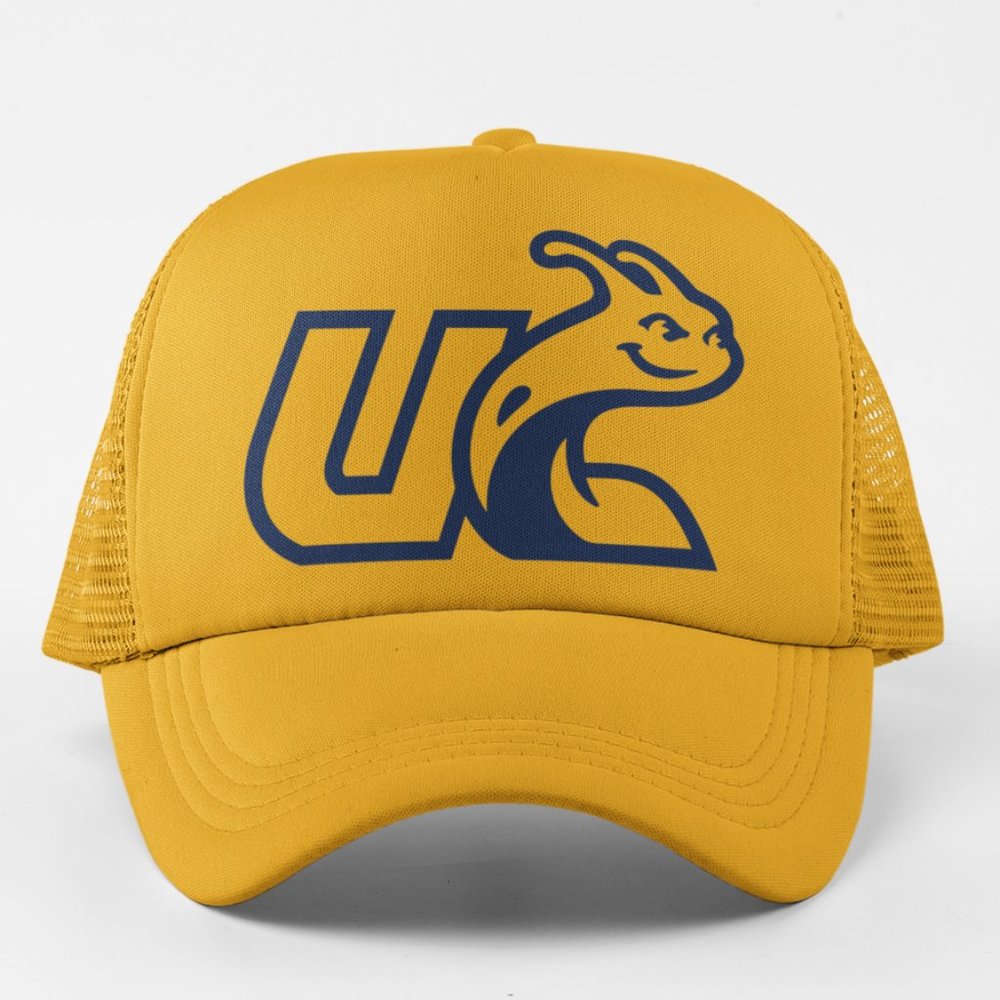 NEW UC Santa Cruz Banana Slugs Monogram Foam Trucker Snapback Hat GOLDEN YELLOW